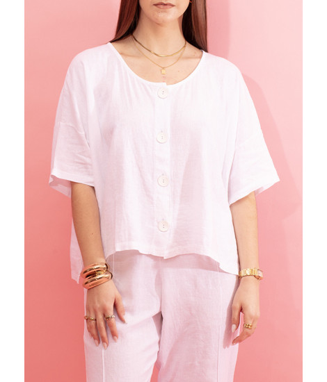 Linen jacket with short sleeves Nauru 2