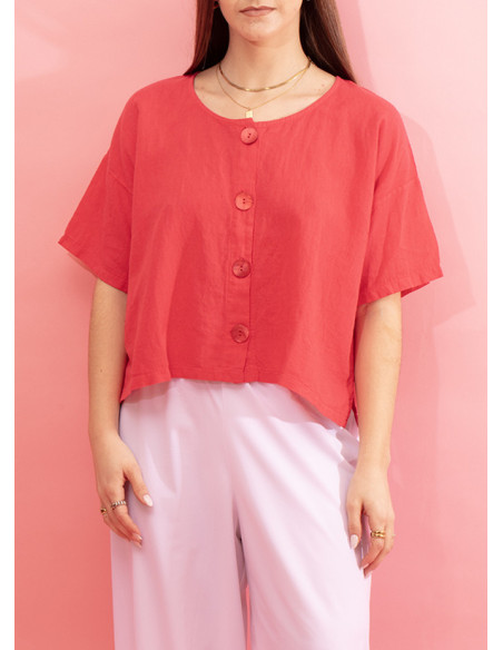Linen jacket with short sleeves Nauru