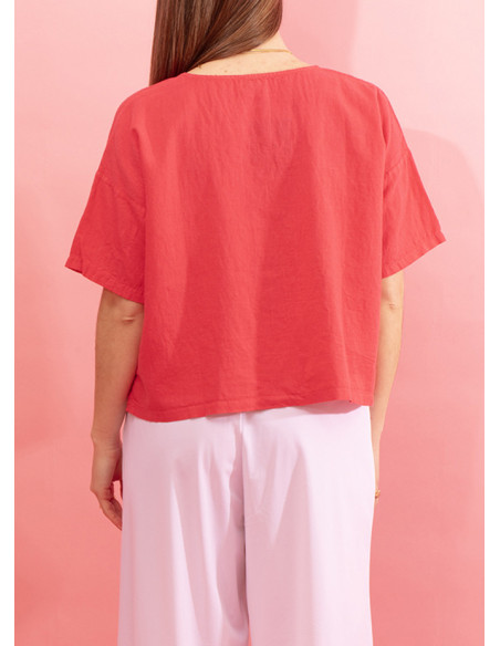 Veste en lin à manches courtes Nauru