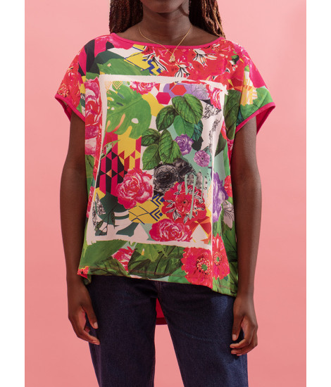 T-shirt souple aux inspirations florales Xyndy