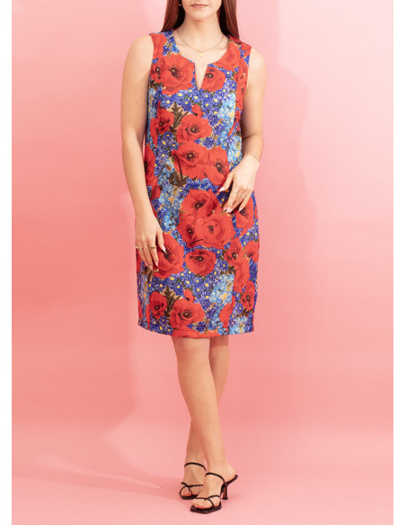 Robe colorée à imprimé floral Akane