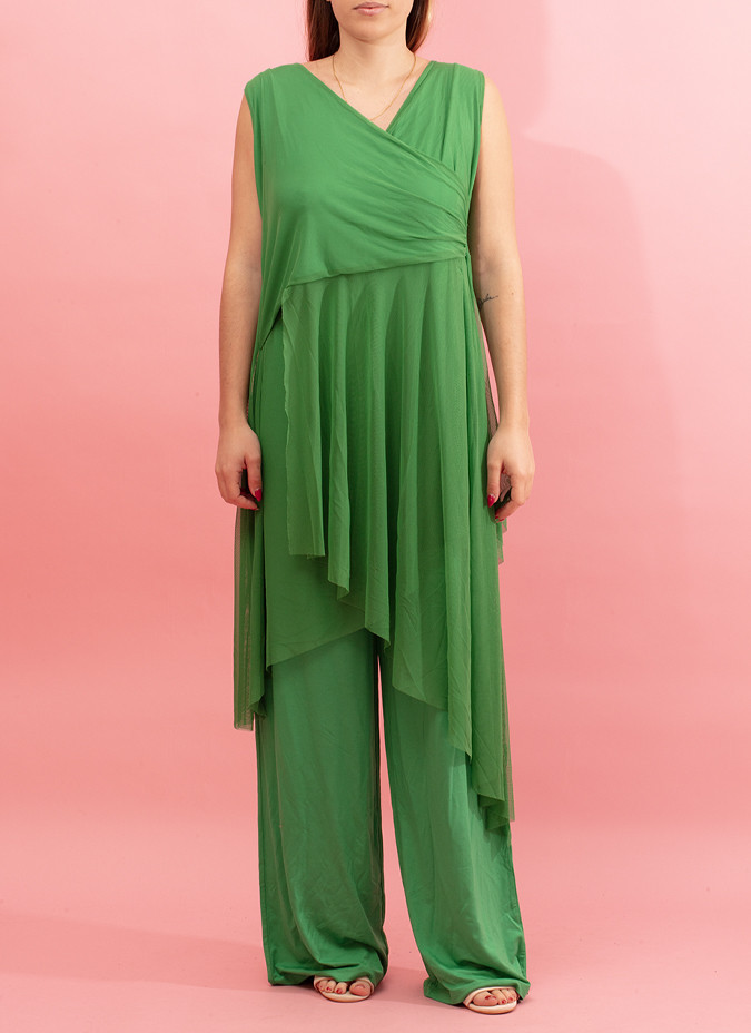 Jumpsuit with transparent ruffles Wilian