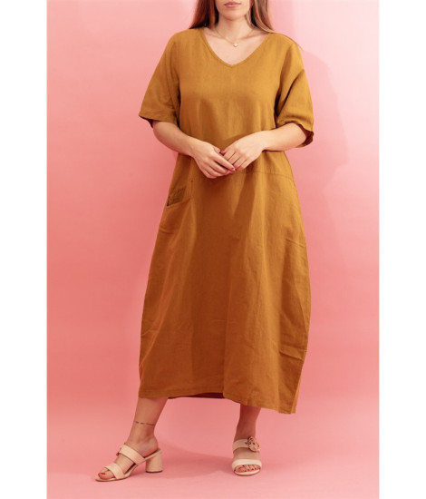 Balloon-shaped dress with pocket detail Nagari 2