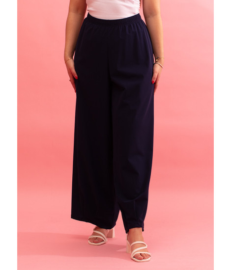 Pantalon large en jersey Naval