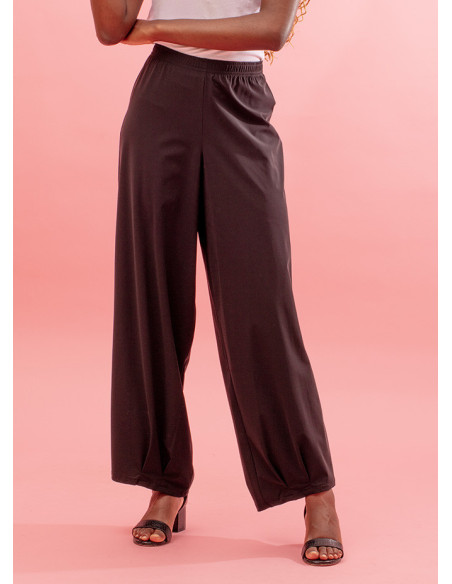 Pantalon large en jersey Naval