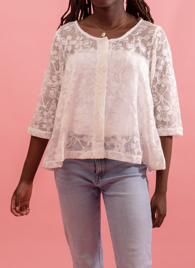 Jacket with 3/4 sleeves Notice