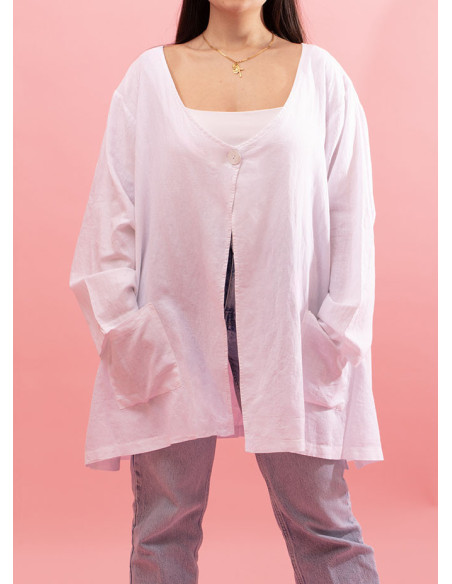Jacket with round neckline and 3/4 sleeves Nino