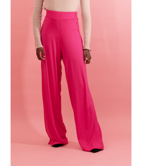 Plain trousers with button detail Lorel