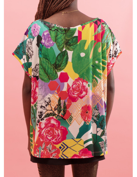 T-shirt macia com decote arredondado Falcon