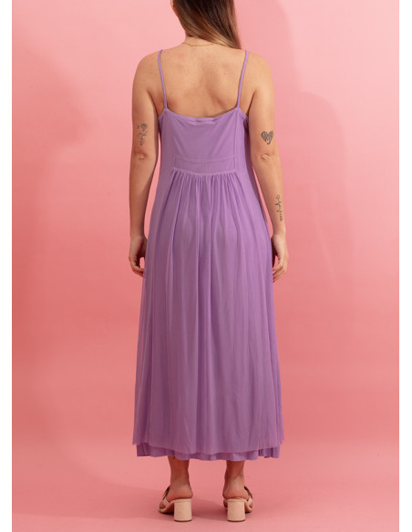 Robe unie à bretelles tressées Wanda