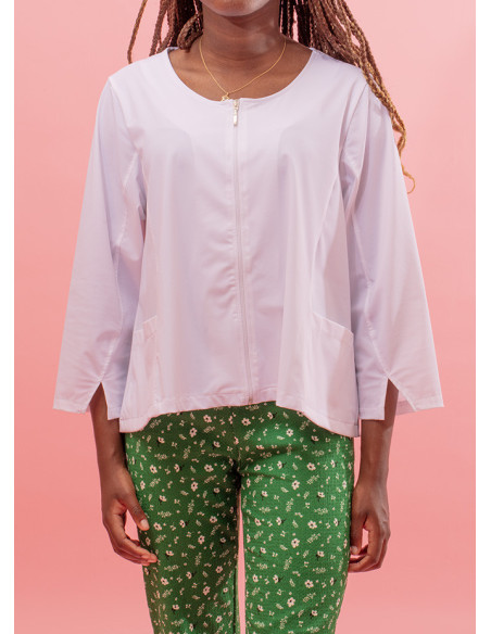 Jacket with bottom slit Noisette