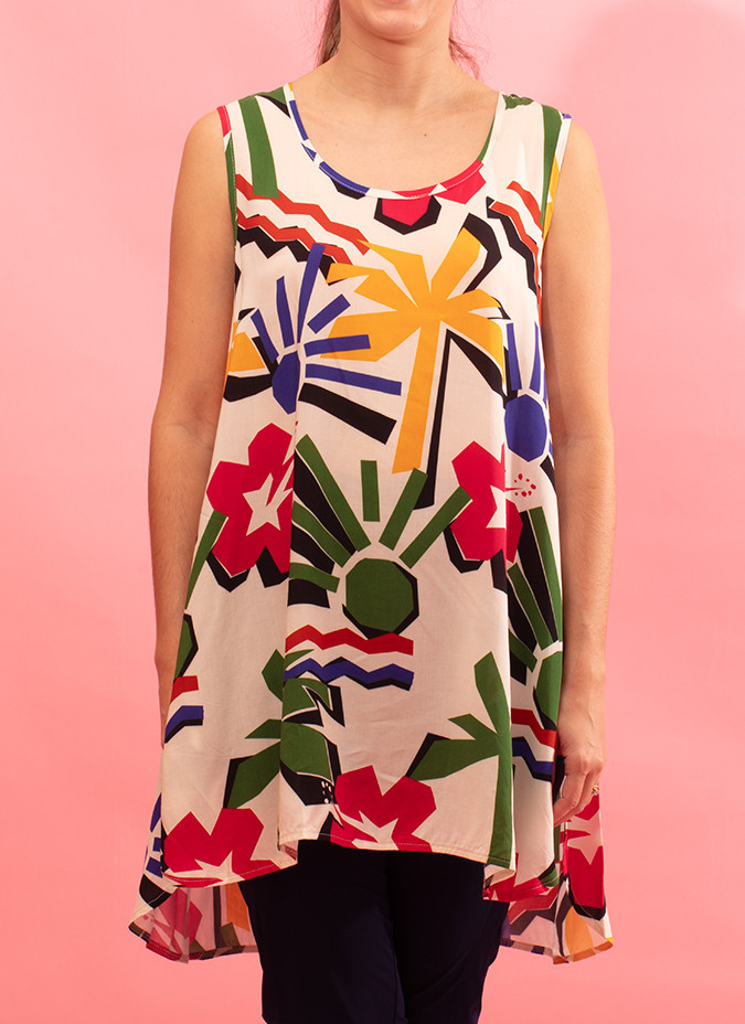 Printed viscose top Nathan