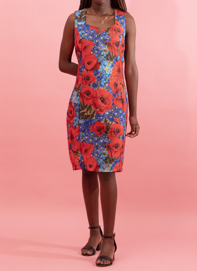Light dress with invisible side zip Gyna