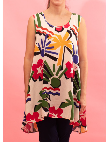 Printed viscose top Nathan
