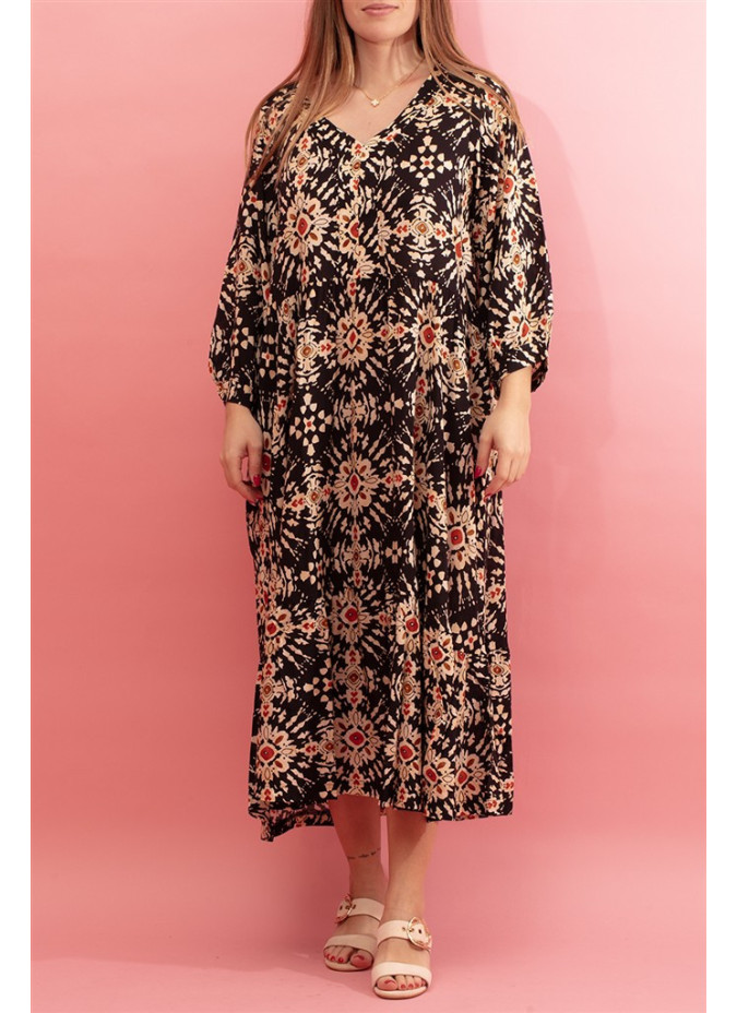 Flowing dress with scoop neckline Naiade