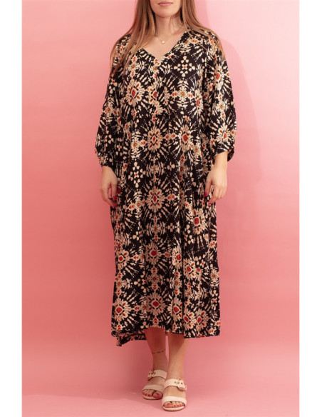 Flowing dress with scoop neckline Naiade