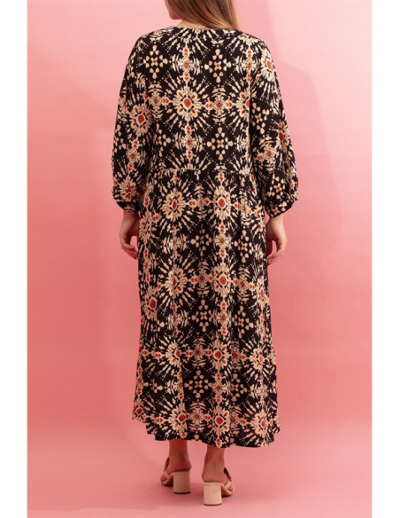 Flowing dress with scoop neckline Naiade