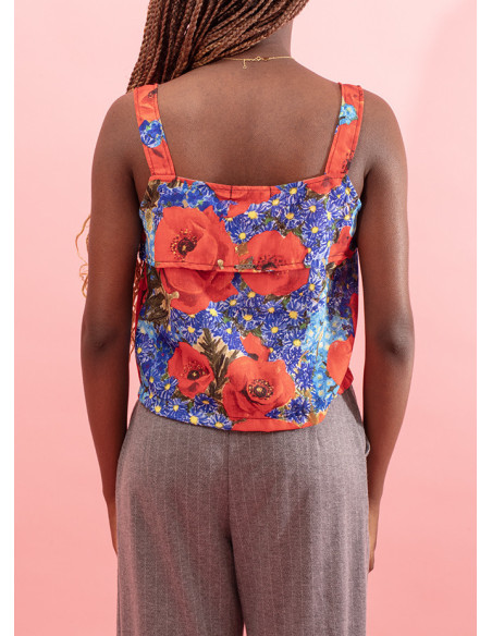 Top avec encolure carrée et large bretelle Adicora