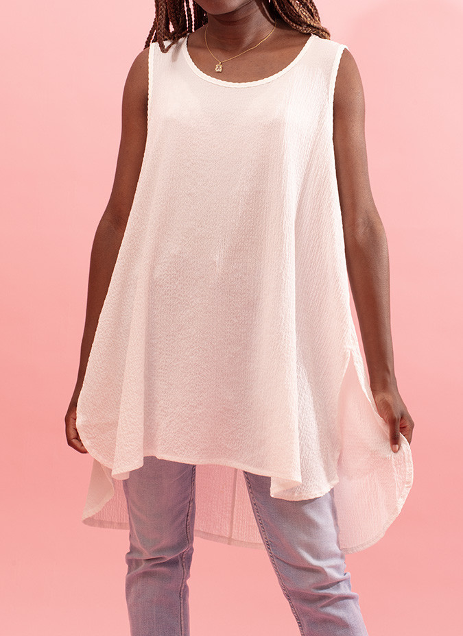 Top with round neckline and thin straps Narrateur