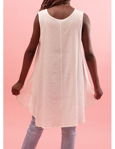 Top with round neckline and thin straps Narrateur