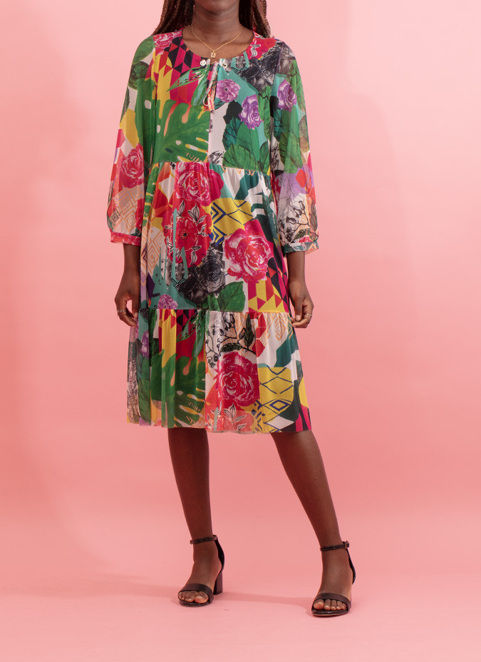 Robe d'inspiration florale Filis