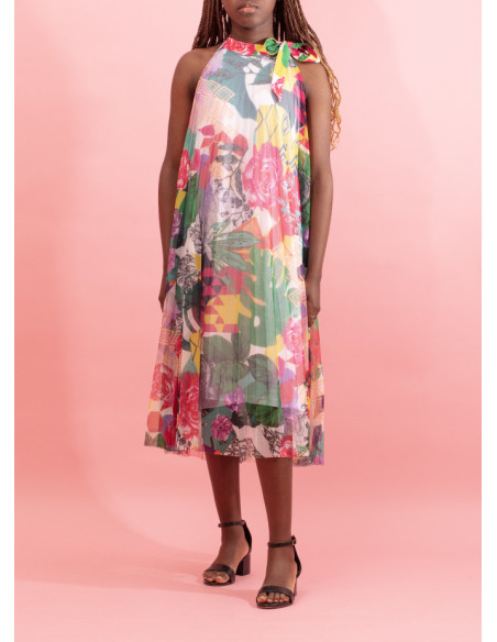 Robe dos nu avec noeud sur le devant Flix