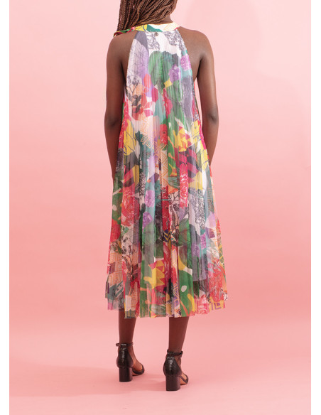 Halter neck dress with bow at front Flix
