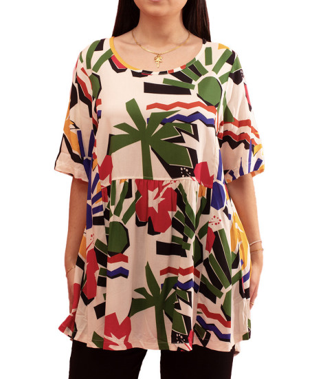 Gozé Noise Half-Sleeve Viscose Blouse - Women's Viscose Blouses | Faroma 2