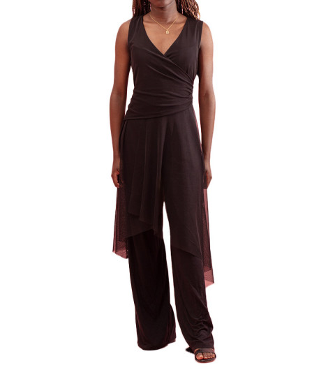 Maloka Wilian Sheer Ruffle Jumpsuit - Women's Ruffle Jumpsuits | Faroma 2