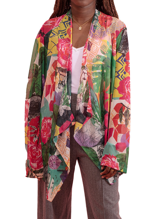 Manteau Transparent Filomena avec Manches Longues Maloka - Manteaux Transparents Femme | Faroma