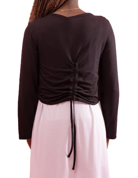 Manteau Lunelia avec Détail dans le Dos Maloka - Manteaux Femme avec Détail Dorsal | Faroma