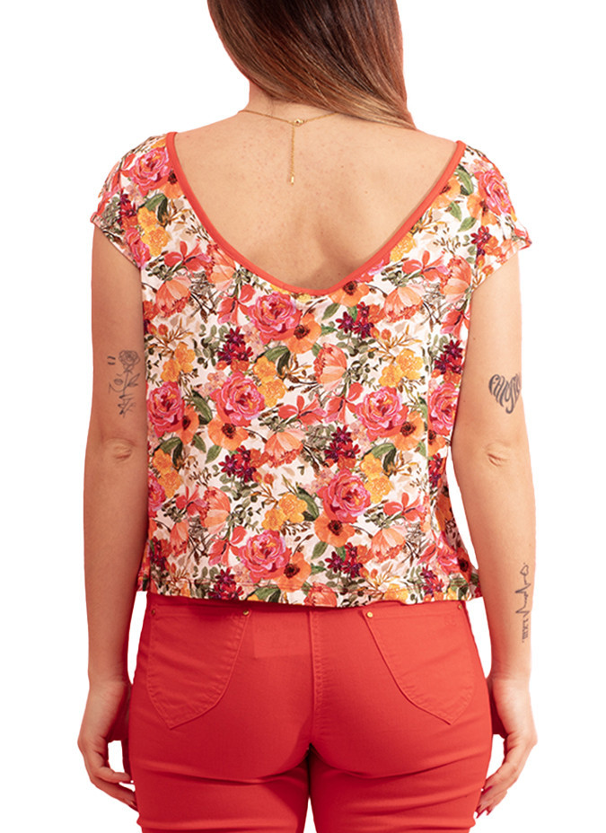 Paul Brial Flanerie Floral Print T-shirt - Women's Floral T-shirts | Faroma