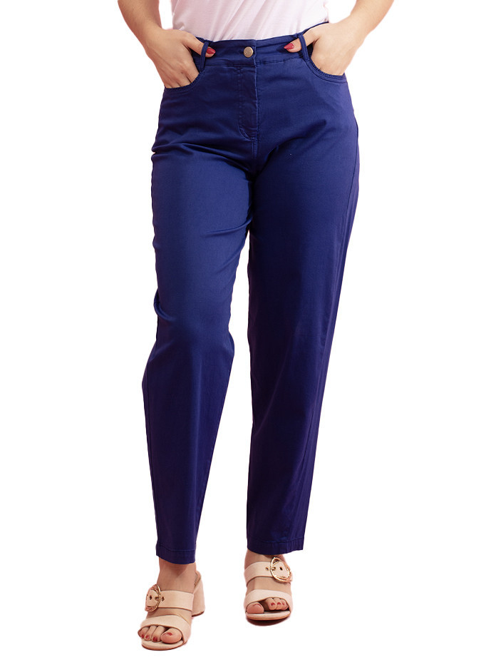 Paul Brial Mom Comfortable Twill Trousers - Women's Comfortable Mom Trousers | Faroma