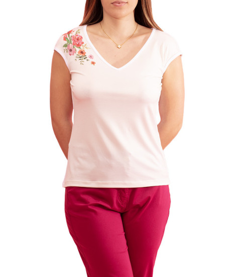 T-shirt Periple avec Imprimé Floral Paul Brial - T-shirts Florales Femme | Faroma