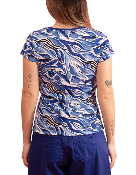 Paul Brial Flamme Collar-Detail T-shirt - Women's Collar-Detail T-shirts | Faroma