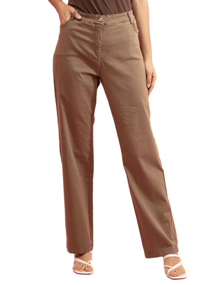Pantalon Cigarette en Sergé Très Confortable Paul Brial - Pantalons Cigarette Femme | Faroma