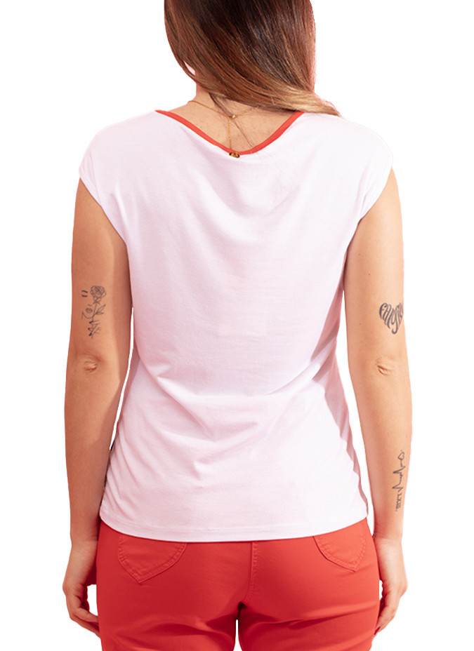 T-shirt Atoll com Inspiração Floral e Decote em V Paul Brial - T-shirts Florais com Decote em V | Faroma