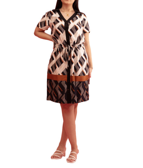 Robe Zigzag avec Inspiration Géométrique Paul Brial - Robes Femme Géométriques | Faroma 2