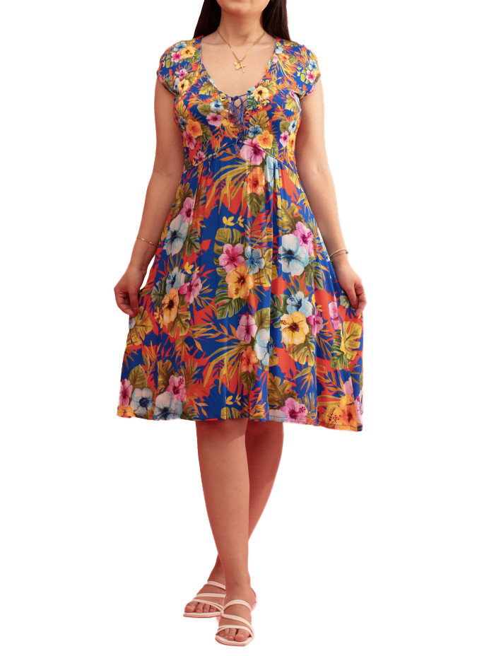 Robe Imprimée Florale Oasis Paul Brial - Robes Florales Femme | Faroma
