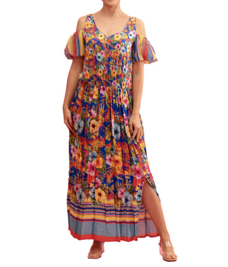 Robe Longue Florale Tahiti Paul Brial - Robes Longues Florales Femme | Faroma 2