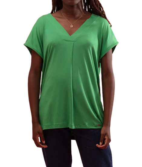 Maloka Leila Flowing V-Neck T-shirt - Women's Flowing T-shirts | Faroma 2