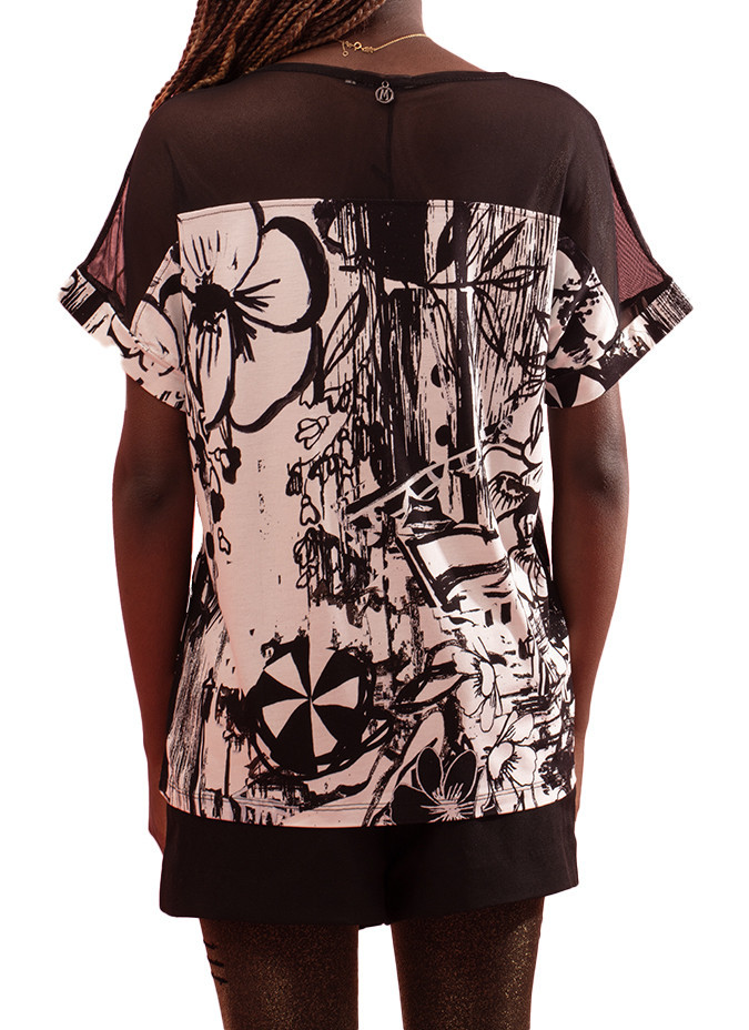 T-shirt Imprimée Xenika avec Thèmes Floraux Maloka - T-shirts Femme Florales | Faroma