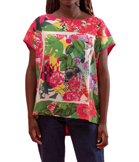 T-shirt Macia Xyndy com Inspirações Florais Maloka - T-shirts Femininas Florais | Faroma 2