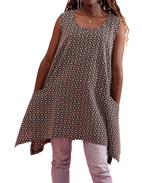 Top Nogent avec Volumétrie et Texture de Fleurs Gozé - Tops Femme Floraux avec Volume | Faroma