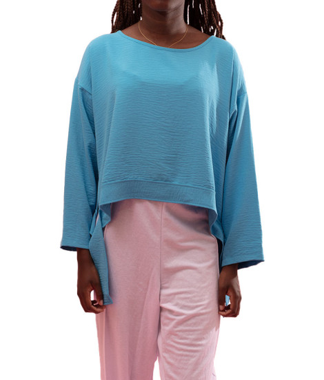 Top Nox com Laço Lateral e Manga 3/4 Gozé - Tops Femininos com Laço | Faroma 2