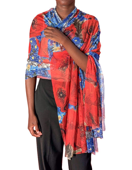 Écharpe Gabito avec Inspirations Florales Maloka - Écharpes Femme Florales | Faroma