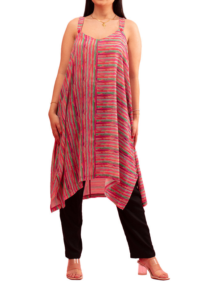 Vestido Nautique Rayure de Riscas Coloridas Gozé - Vestidos Femininos às Riscas | Faroma