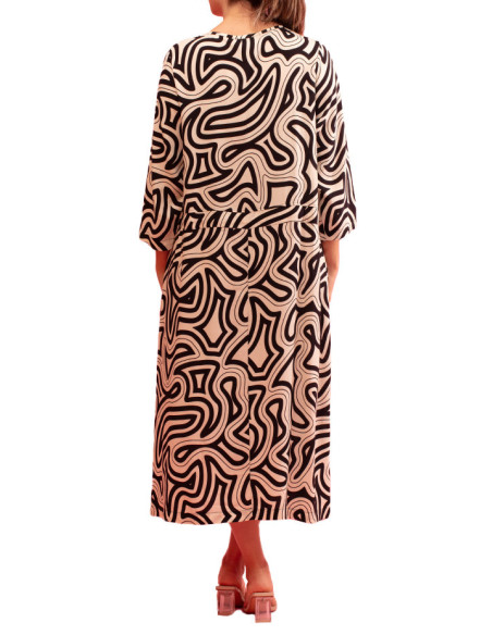 Vestido Midi Nicky em Viscose Gozé - Vestidos Midi Femininos em Viscose | Faroma