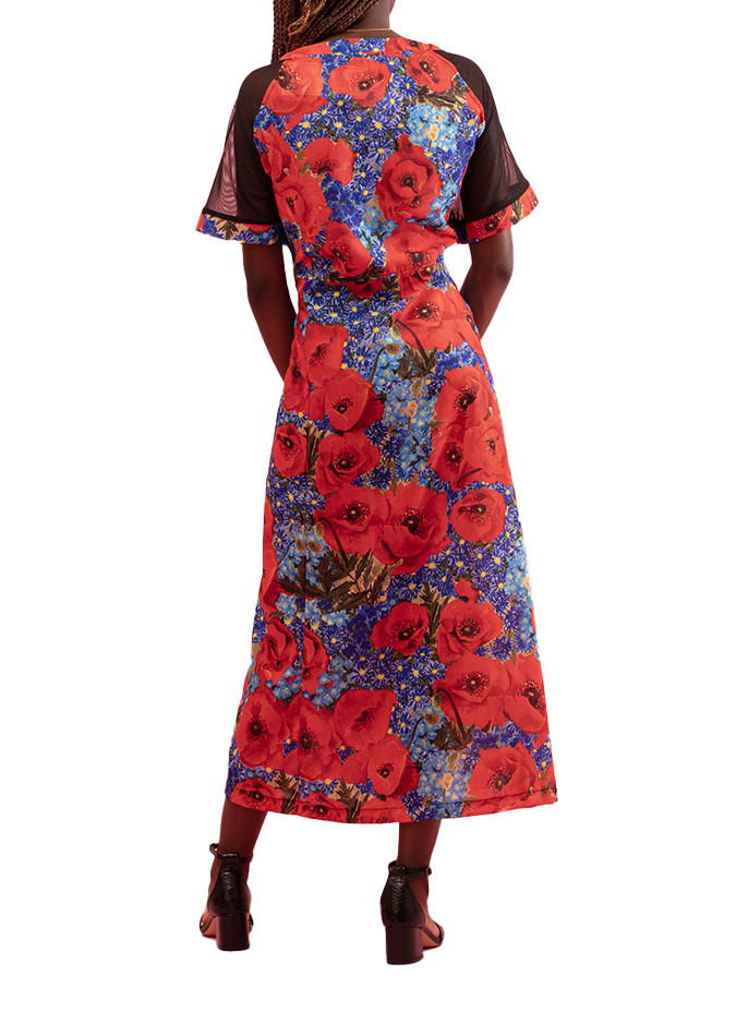 Maloka Xamita Round-Neck Short-Sleeve Dress - Women's Classic Dresses | Faroma