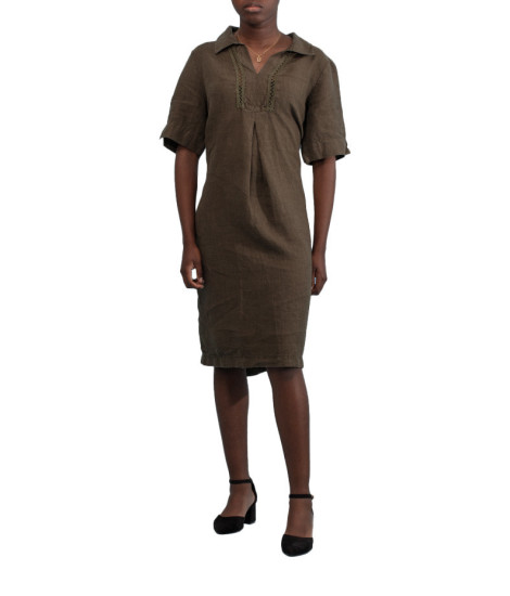 Maloka Ramone Plonge Comfortable Short-Sleeve Dress - Women's Comfortable Dresses | Faroma 2
